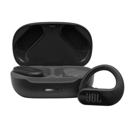 JBL Endurance Peak II - Black - Waterproof true wireless sport earbuds - Hero